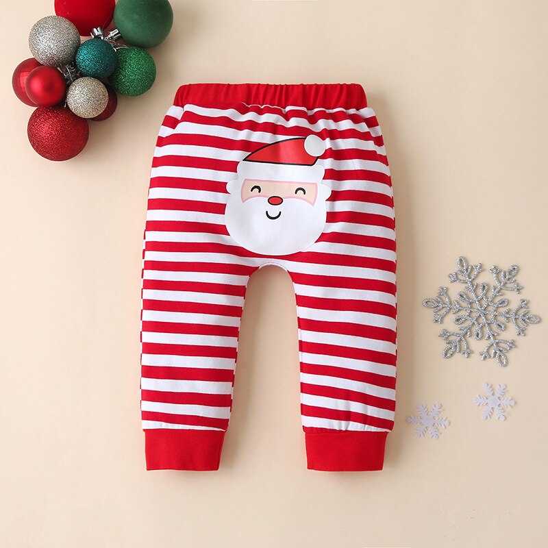 Baby Girls Clothes Sets My First Christmas Deer Stripe Print Outfits Xmas Romper+Hat+Pant Suit Fashion Kid Boy Clothing Set 3PCS