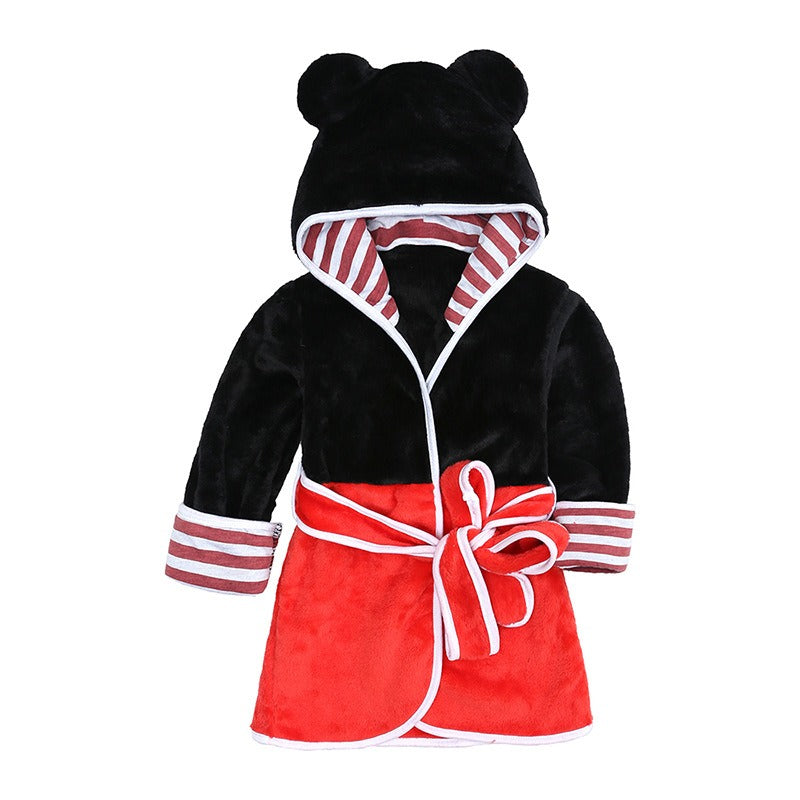 Boys And Girls Bathrobe Children's Cartoon Bathrobe Multi-Color Home Robe