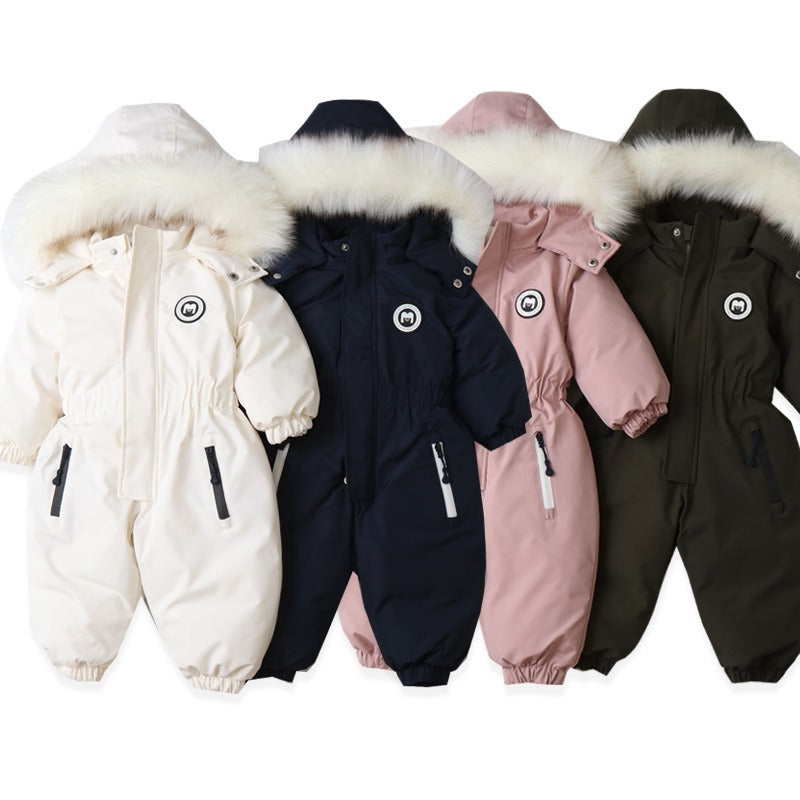 Baby Ski Suit One-Piece Suit Baby Climbing Suit Romper Winter New Children's One-Piece Suit