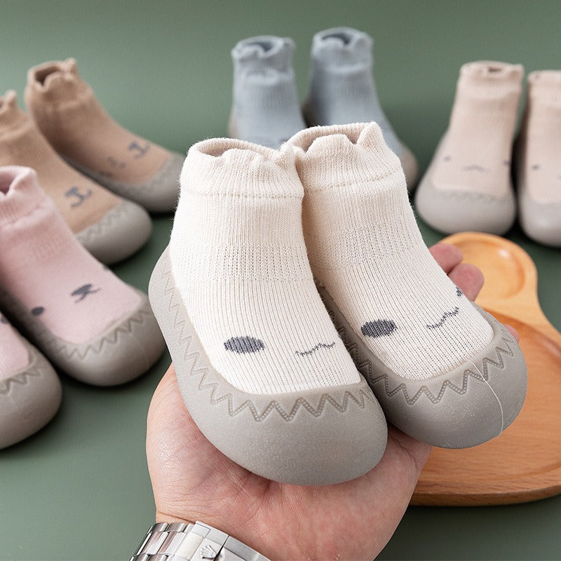 Baby Floor Shoes and Socks Autumn and Winter New Rubber Sole Lightweight Neonatal Soft Sole Walking Shoes Children's Socks