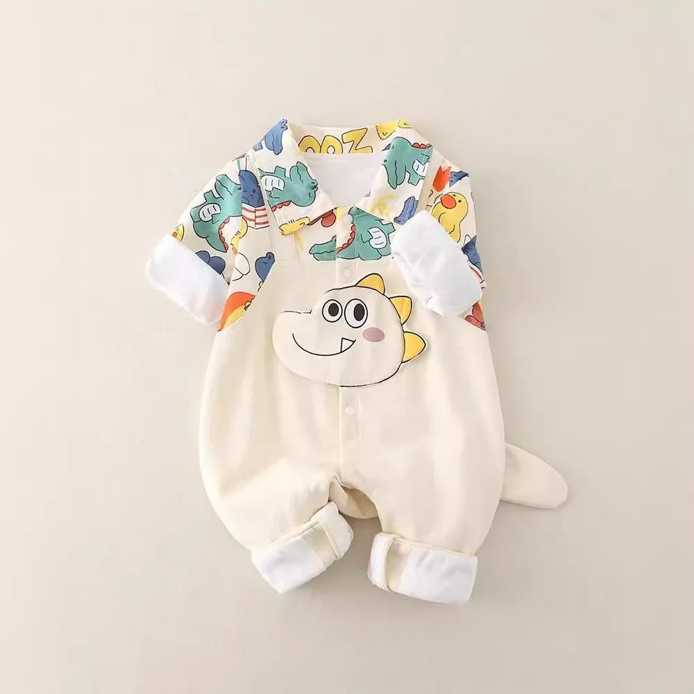 Newborn Jumpsuit  Baby Boys Girls Rompers 0-18 Months Toddler Clothing Infant Long Sleeve Doodle Kids Cotton Onesies