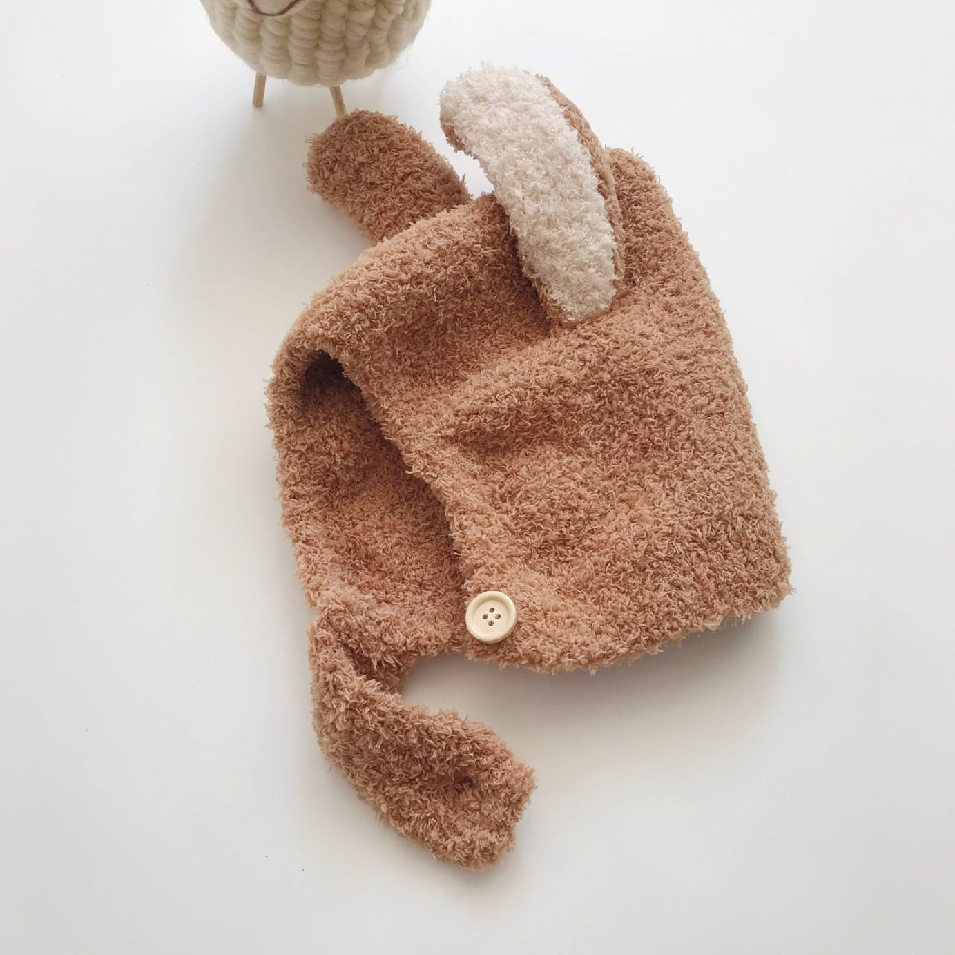 Baby Hat Warm In Autumn And Winter Baby Rabbit Ears Plush Korean Version Ear Cap Baby Hat Cute