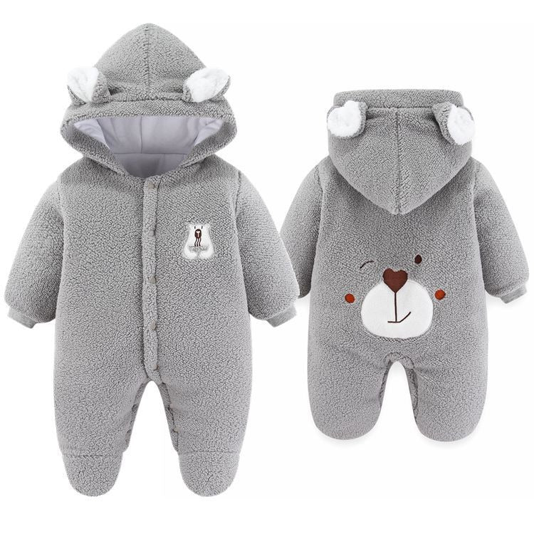 Newborn Baby Clothes Onesie Autumn And Winter Suit Netflix Thickened Warm Baby Out Holding Clothes Winter