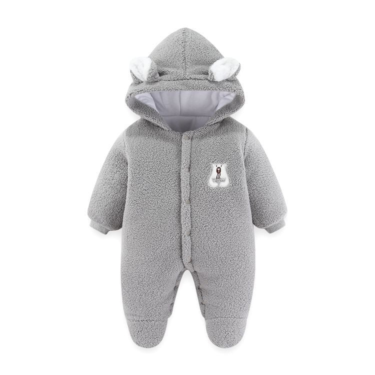 Newborn Baby Clothes Onesie Autumn And Winter Suit Netflix Thickened Warm Baby Out Holding Clothes Winter