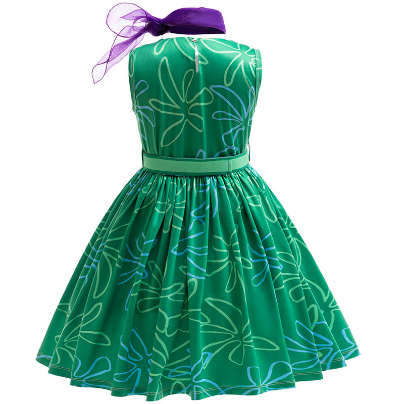 New children's clothing, Brain Agent Team 2, same style dress, stage performance dress, girls' sleeveless skirt