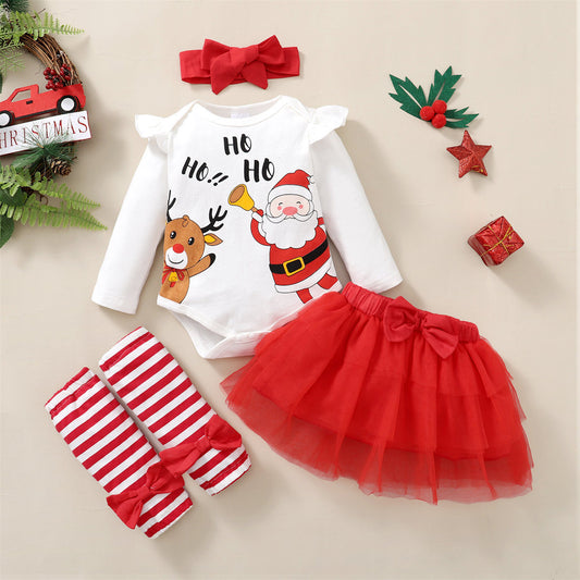 New popular Christmas dress set for girls