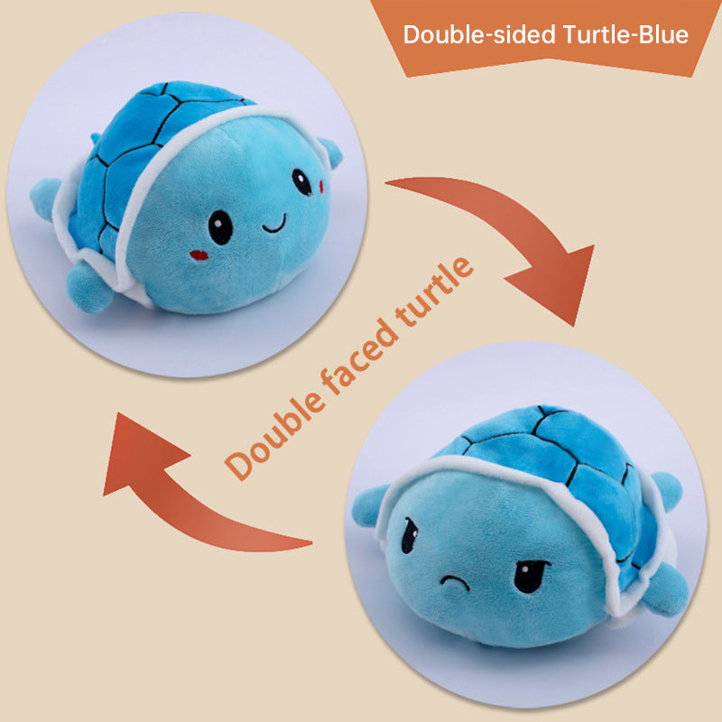 Flip Little Turtle Plush Toy Doll Double-sided Octopus Doll Flip Side Doll Toy