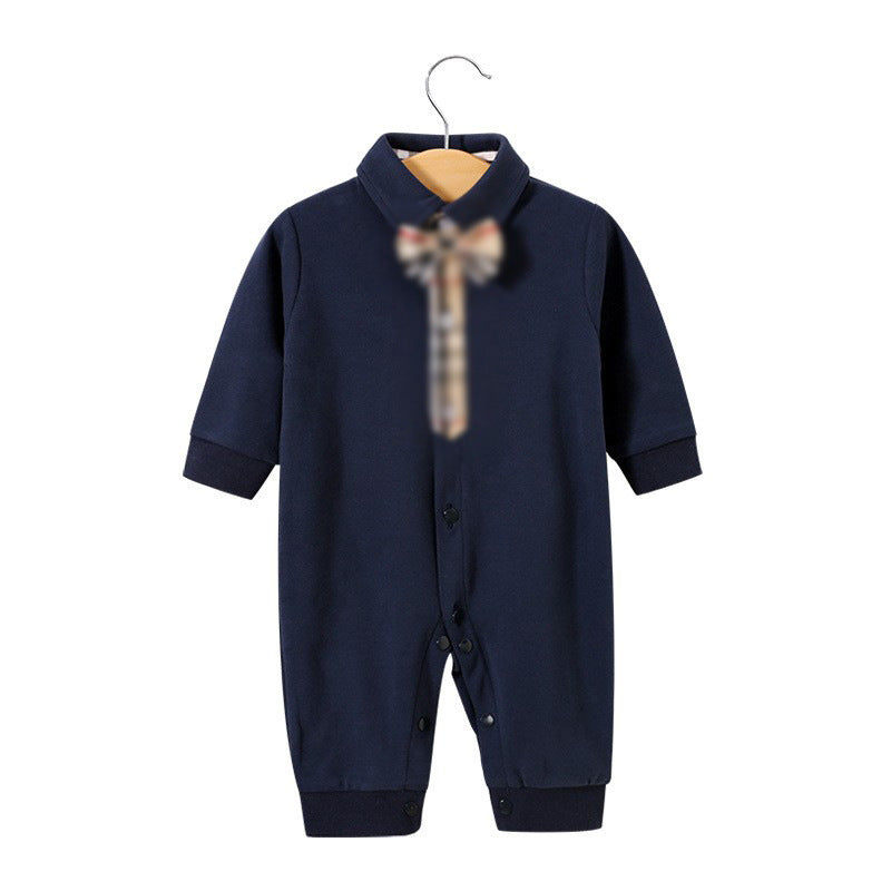 Children's jumpsuit, baby romper, long sleeved newborn hundred day gentlemanly suit, ins style children's clothing