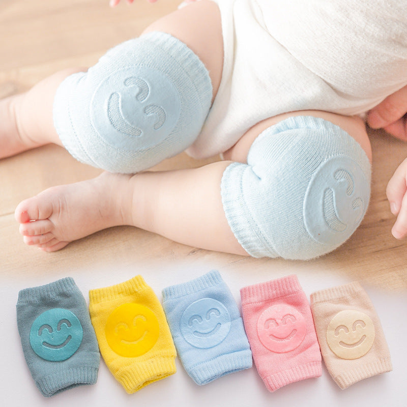 Woolen loop baby socks, elbow protection, walking and crawling, knee protection, baby and child knee protection, smiling face knee protection